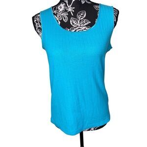 Flawed Erika Wide Strap Tank Top Everyday Casual Summer Workout Textured Work